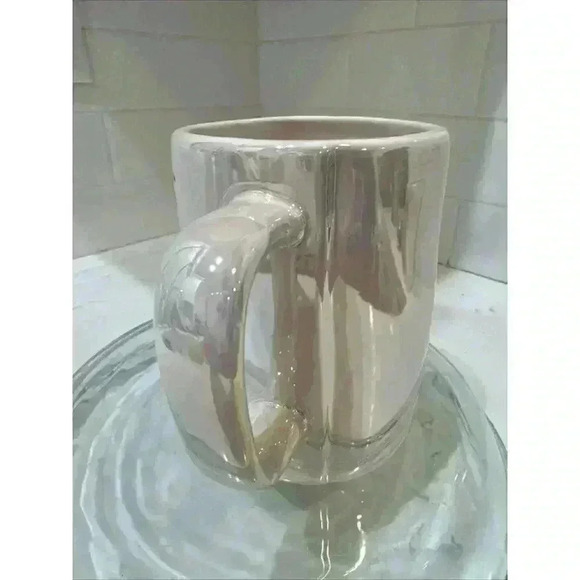 Rae Dunn Valentines Day CUTIE PIE Mug Iridescent Ceramic w/ Black by Magenta - Picture 3 of 10